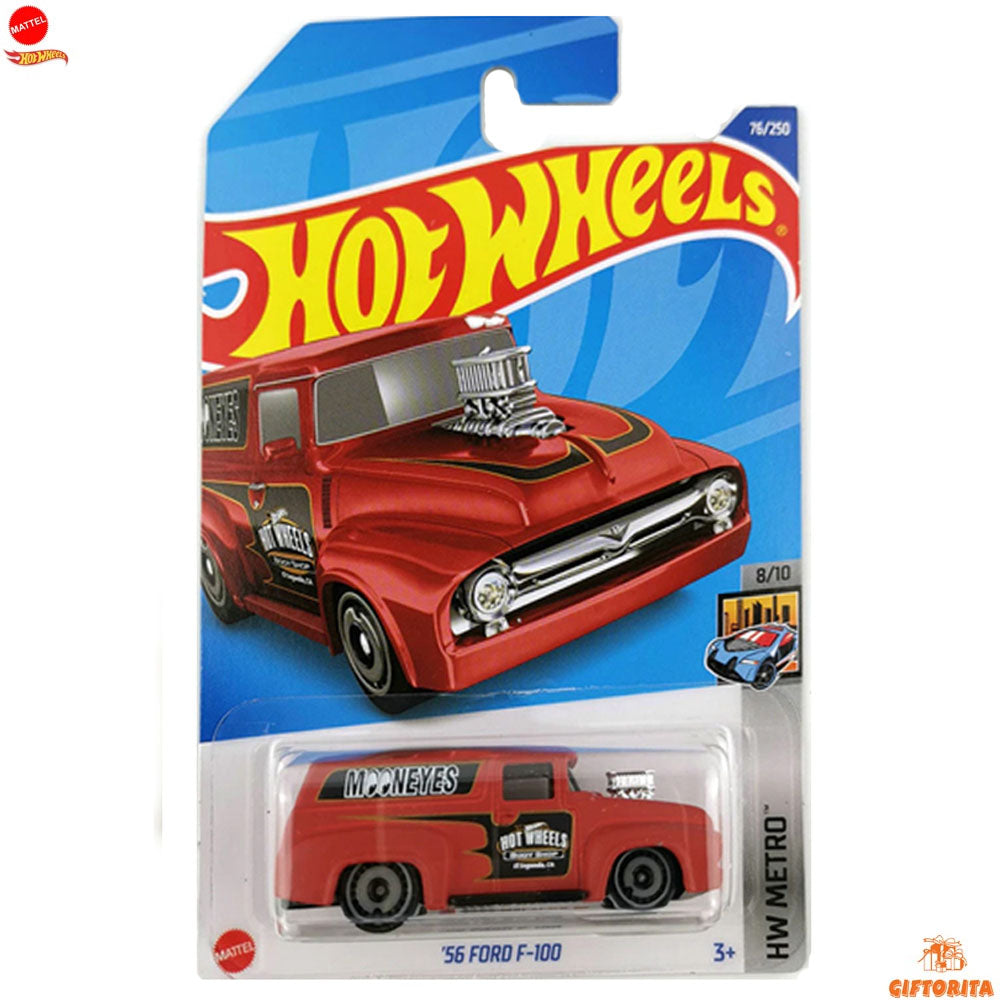 Hot Wheels Regular Ford 2  –  56 Ford F-100 – 8/10 & 76/250  –  Red