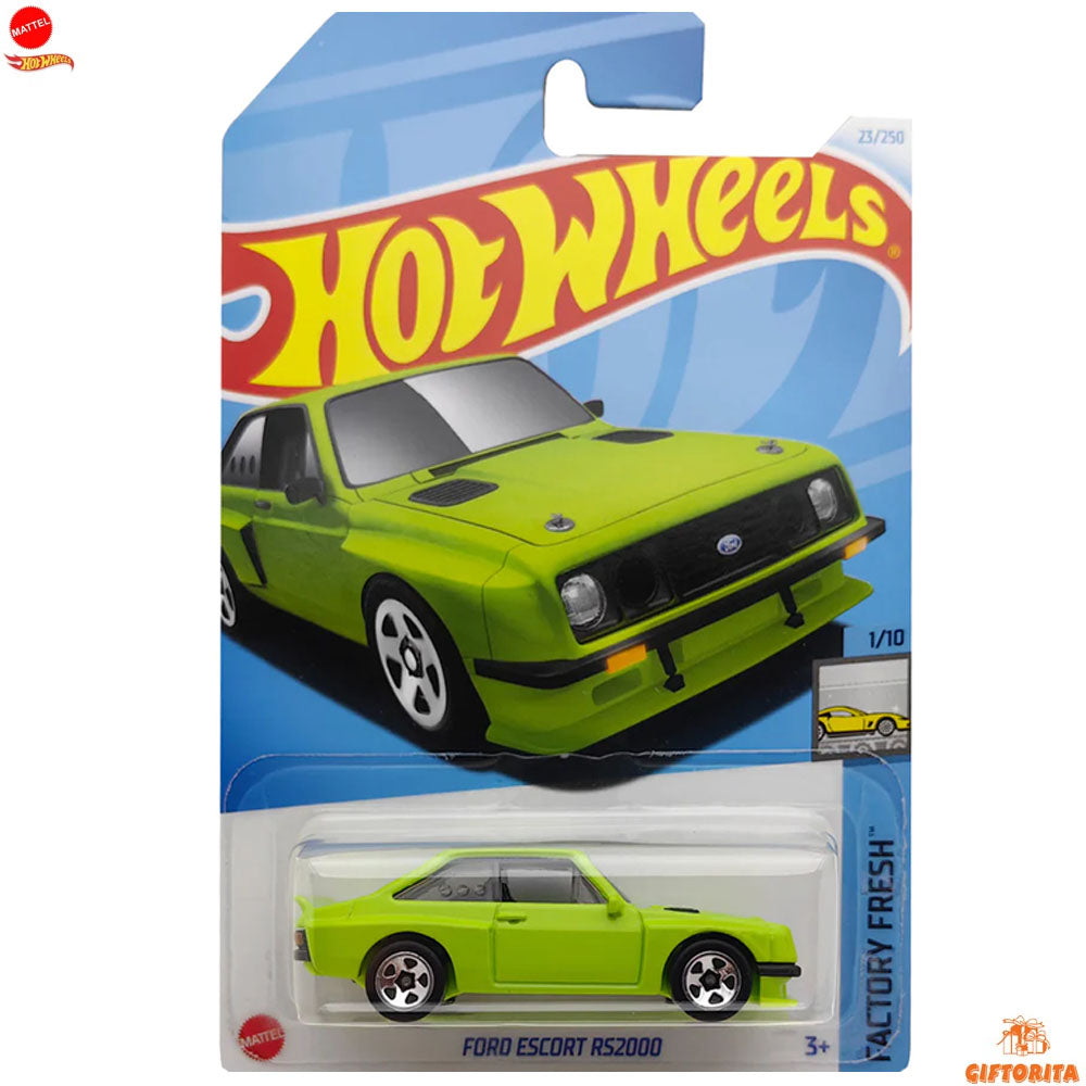 Hot Wheels Regular Ford 1 – Ford Escort RS2000 – 1/10 & 23/250 – Light Green