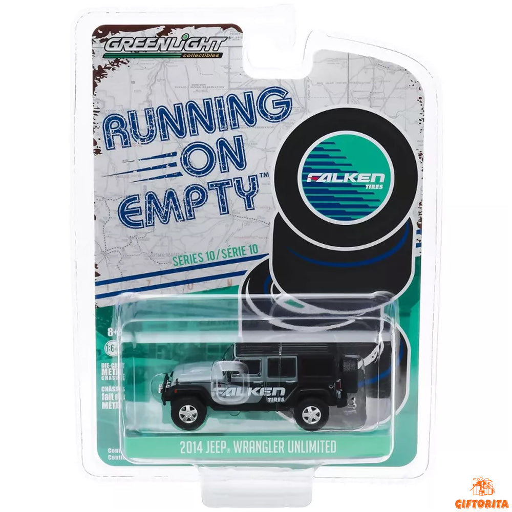 Greenlight Running on Empty Series 10 Die Cast 1:64 (P00981) – 2014 Jeep Wrangler Unlimited Falken Tires