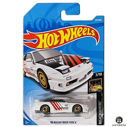 Hot Wheels Regular Nissan - 96 Nissan 1800SX Type X # Advan - 7/10 & 214/365 - White