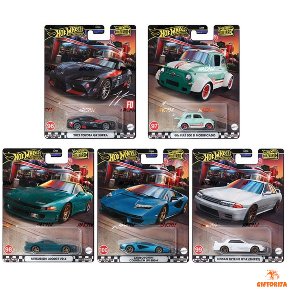 HW Premium Boulevard Mix 2 (2024) # 96-100 – Set of 5 Cars (P01651)