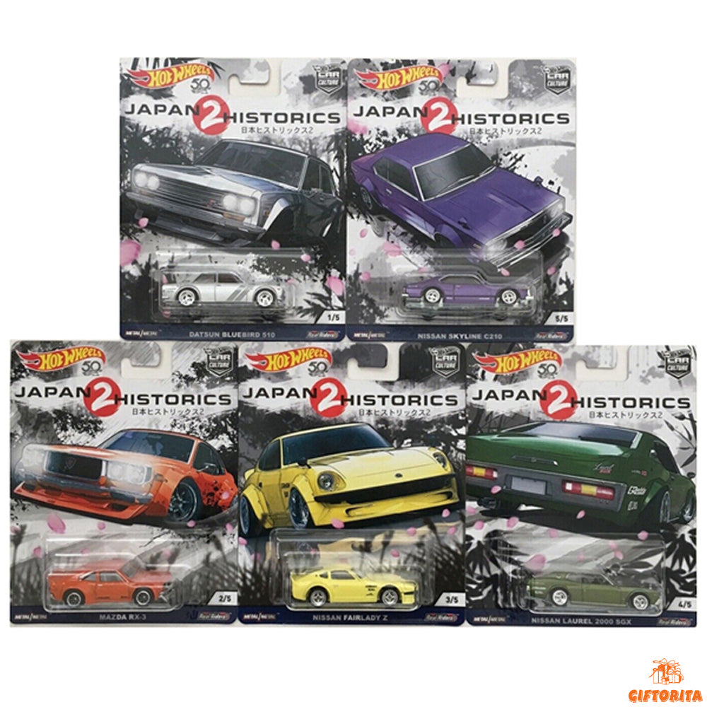 Hot Wheels Premium (P01170) – Japan Historic 2 ( Set Of 5 Cars ) – Multicolor