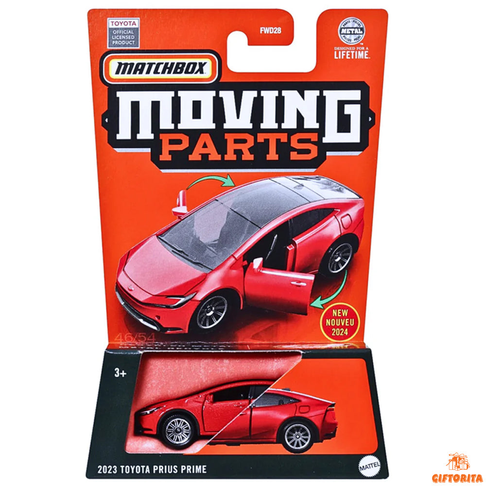 Matchbox Moving Parts P00118 – 2023 Toyota Prius Prime – Red