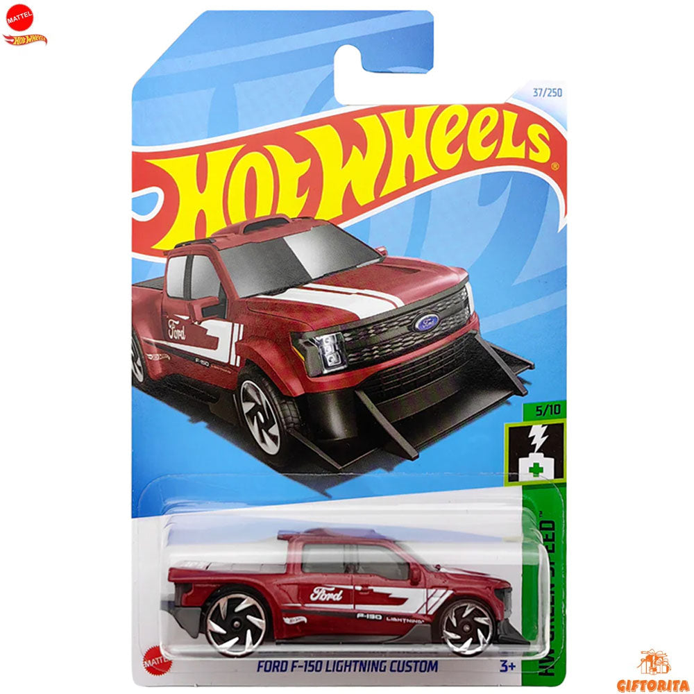 Hot Wheels Regular Ford 1 – Ford F-150 Lightning Custom – 5/10 & 37/250 – Red