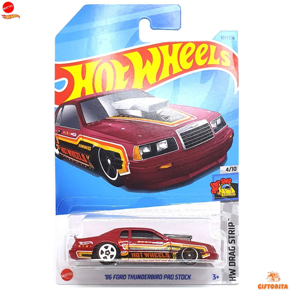 Hot Wheels Regular Ford 2 – 86 Ford Thunderbird PRO Stock – 4/10 & 107/250 – Red