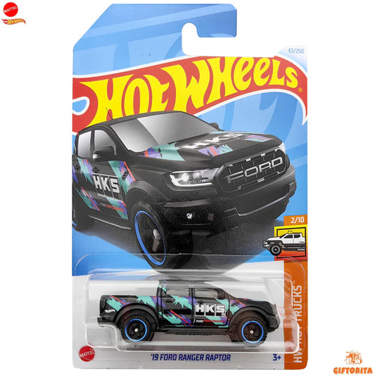 Hot Wheels Regular Ford 3 – 19 Ford Ranger Raptor (HKS) – 2/10 & 43/250 – Black