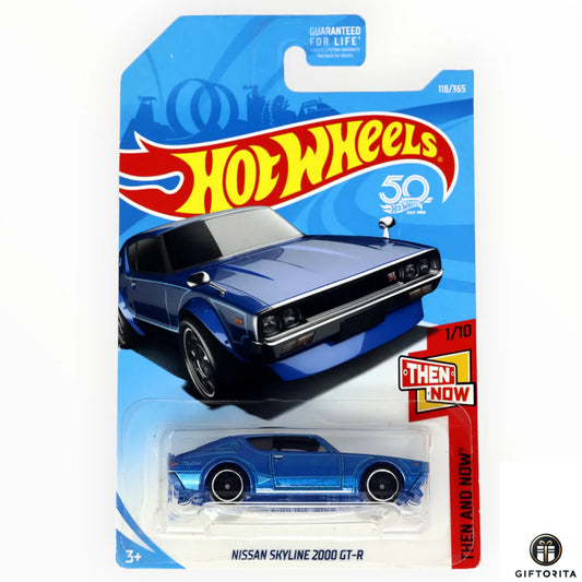 Hot Wheels Regular Nissan - Nissan Skyline 2000 GT-R - 1/10 & 118/365 - Blue