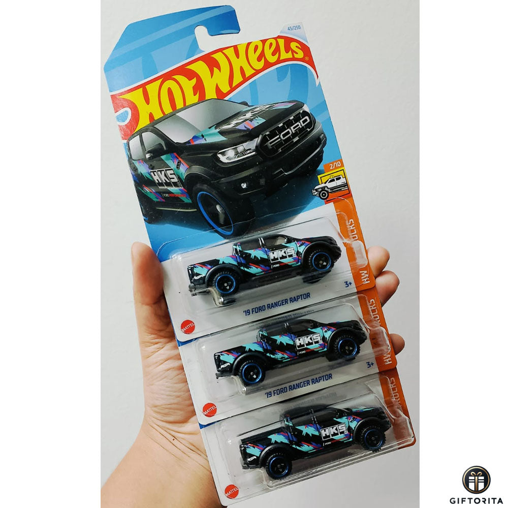 Hot Wheels Regular Set of 3 Car # 16 - 19 Ford Ranger Raptor (HKS)