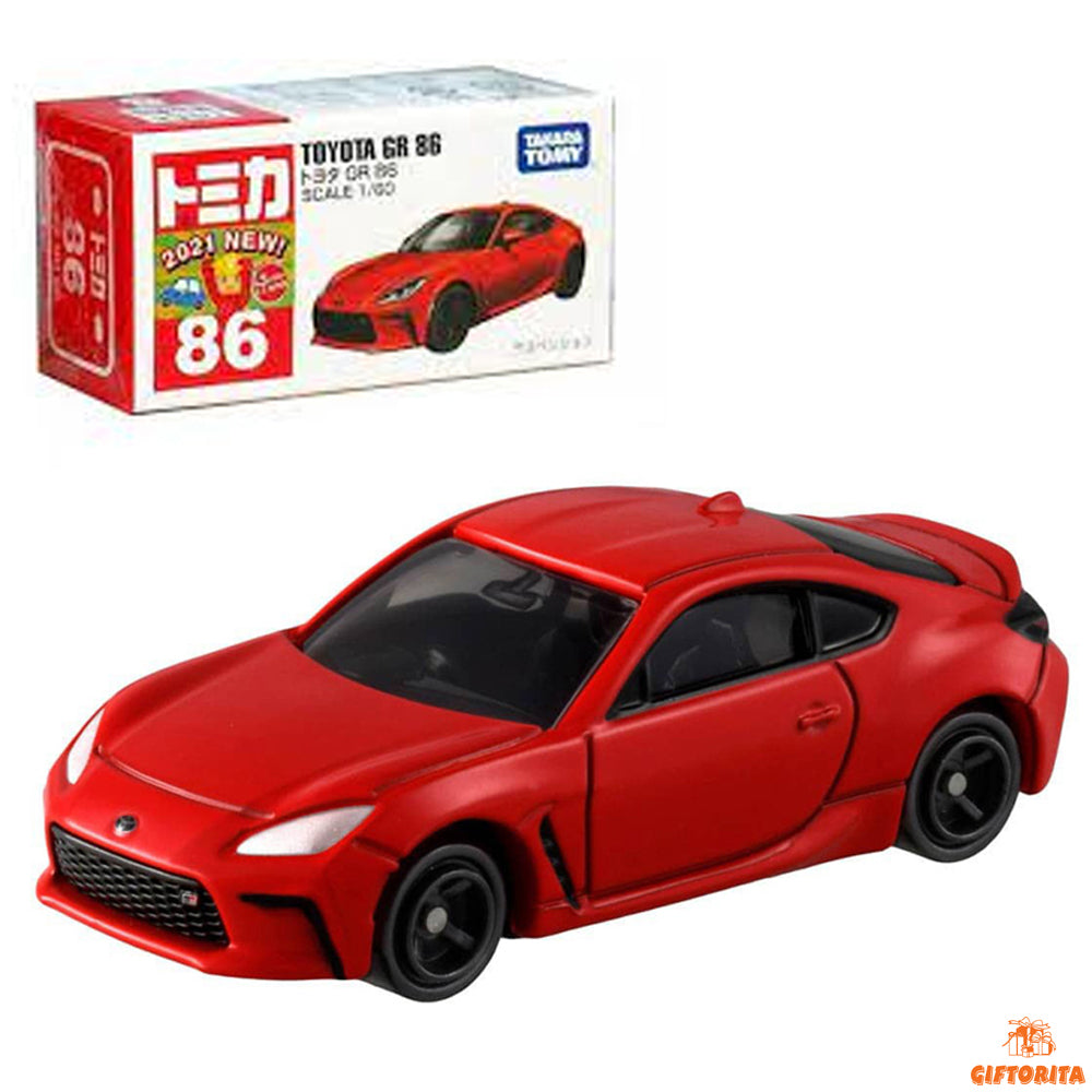 DIE CAST 1:60 – TOMICA REGULAR 86 – TOYOTA GR 86 – RED