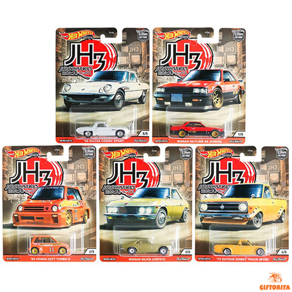 Hot Wheels Premium (P01171) – Japan Historic 3 ( Set Of 5 Cars ) – Multicolor