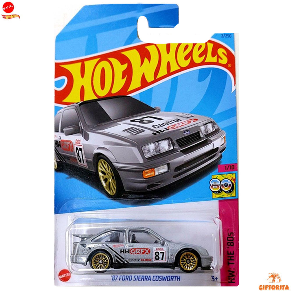 Hot Wheels Regular Ford 2  – 87 Ford Sierra Cosworth -1/10 & 2/250 – Silver