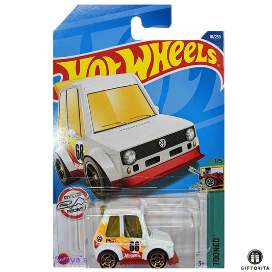 HOT WHEELS REGULAR – TOONED VOLKSWAGEN GOLF MK1 - 1/5 & 10/250 - WHITE