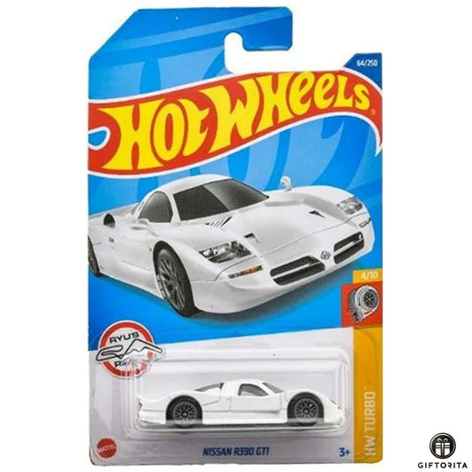 Hot Wheels Regular Nissan 1  – Nissan R390 GTI – 4/10 & 64/250 – White
