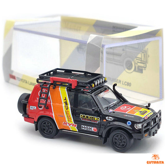 MASTER 1:64 Die Cast (P00078) – Toyota Land Cruiser LC80 Red & Black