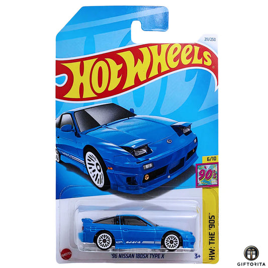 Hot Wheels Regular - 96 Nissan 180SX Type X - 6/10 & 211/250 - Blue