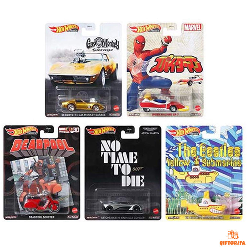 Hot Wheels Premium (P01172) – REPLICA ENTERTAINTMENT DEAD POOL SET OF 5 CARS