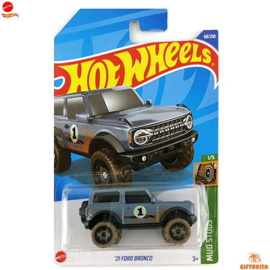 Hot Wheels Regular Ford  1 – 21 Ford Bronco – 1/5 & 68/250 – Gray