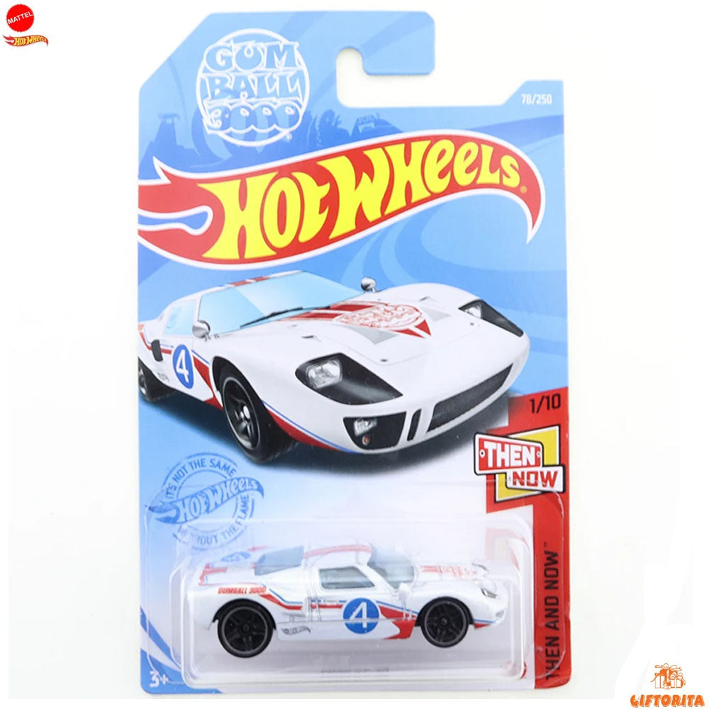 Hot Wheels Regular Ford 1 – Ford GT-40 (Gum Ball Booo) – 1/10 & 78/250 – White