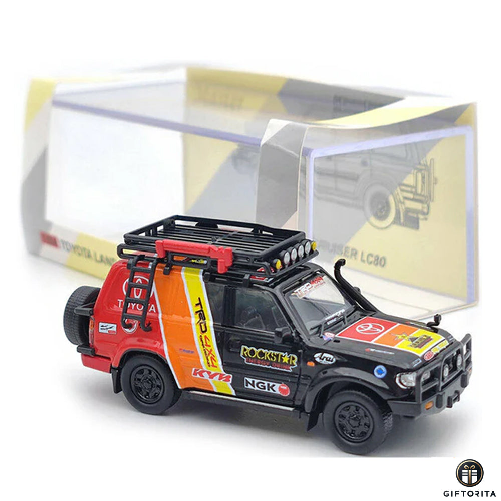 MASTER 1:64 Die Cast (P00078) – Toyota Land Cruiser LC80 Red & Black