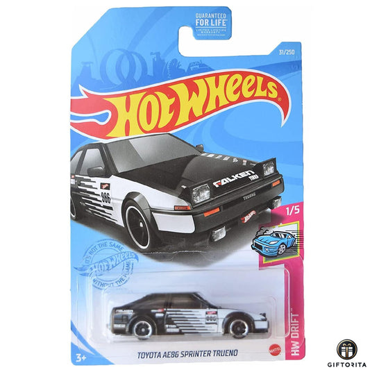 Hot Wheels Regular - Toyota AE86 Sprinter Trueno - 1/5 & 31/250 - Black