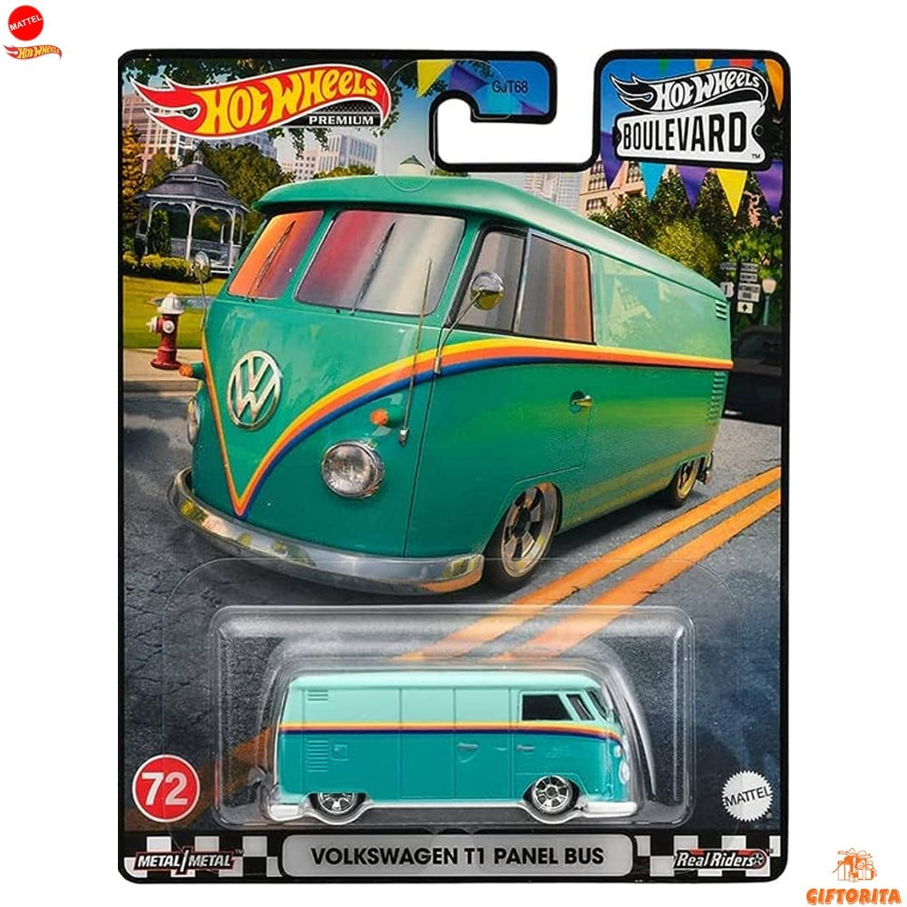 Hot Wheels Premium Single 4 – Boulevard 72 – Volkswagen T1 Panel Bus – Light green