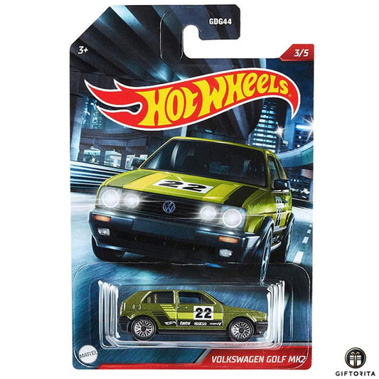 Hot Wheels Regular – Volkswagen Golf MK2 - Street Racers - 3/5 - Green