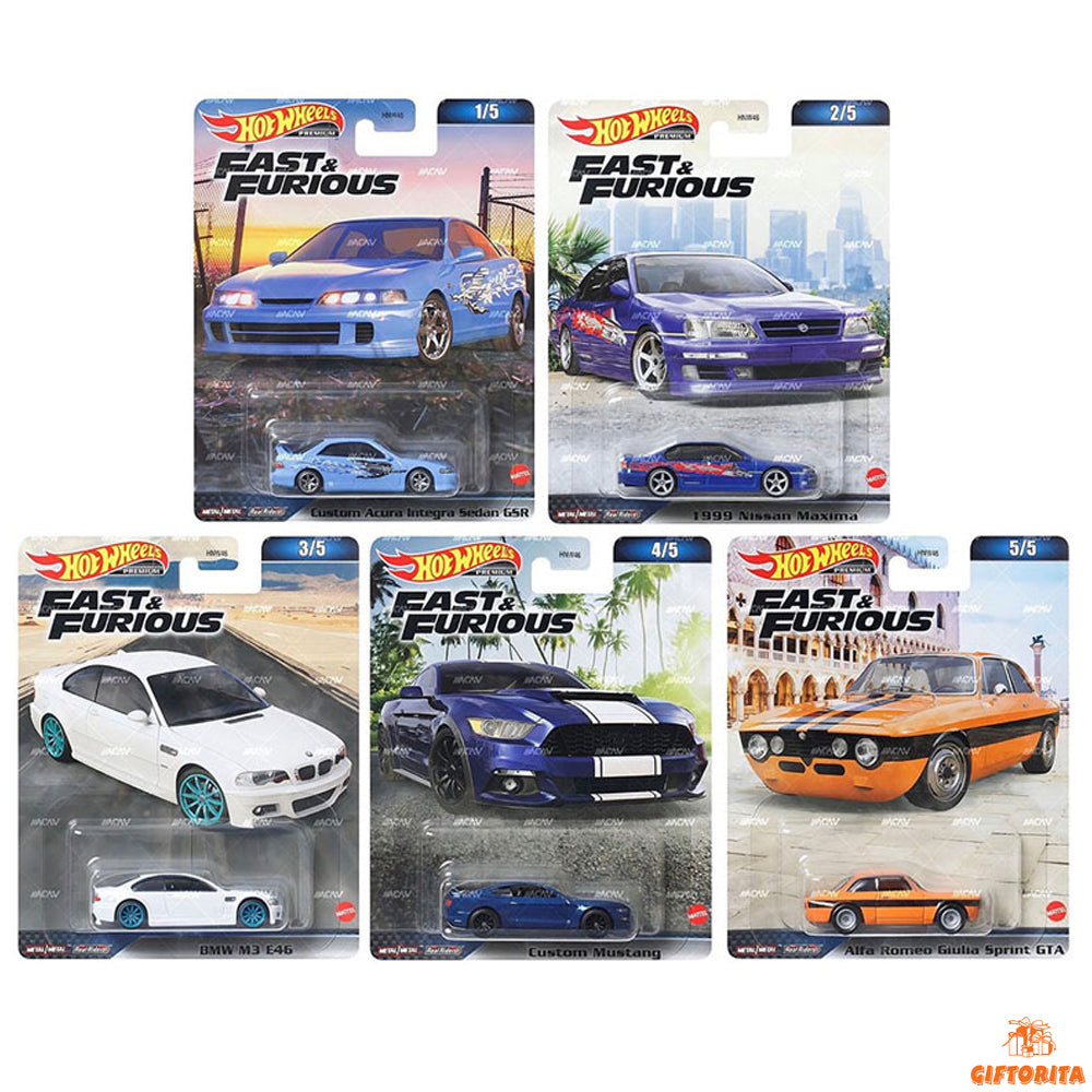 Hot Wheels Premium (P01175) – Fast & Furious 2023 C Case Assortments Complete Set of 5