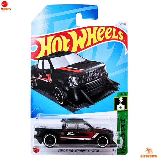 Hot Wheels Regular 1  – Ford F-150 Lightning Custom – 5/10 & 37/250 – Black