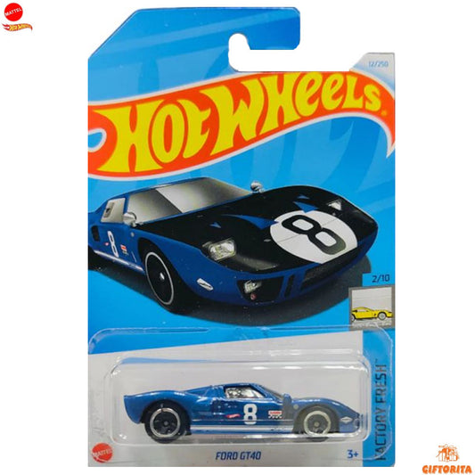 Hot Wheels Regular 1  – Ford Gt40  – 2/10 & 12/250 – Blue