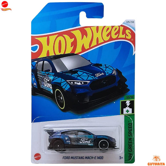 Hot Wheels Regular 1  – Ford Mustang Mach-E 1400 – 10/10 & 129/250  –  Blue