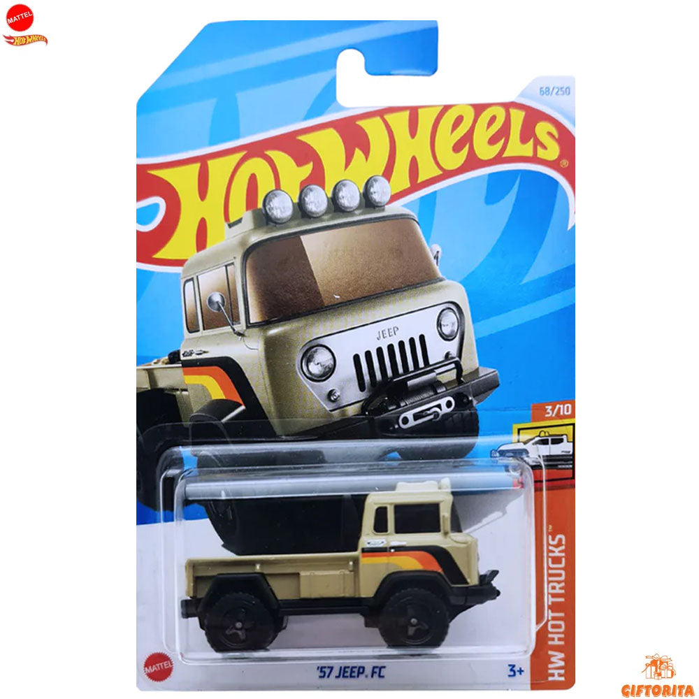 Hot Wheels Regular Jeep  –  57 Jeep FC – 3/10 & 68/250  –  Brown