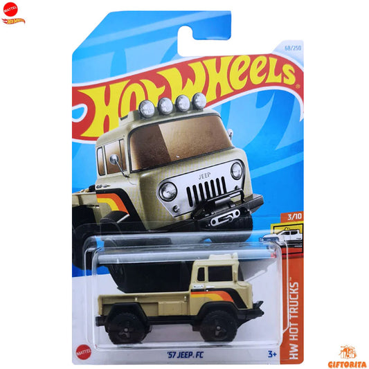 Hot Wheels Regular Jeep  –  57 Jeep FC – 3/10 & 68/250  –  Brown