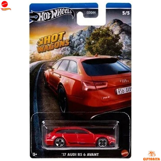 Hot Wheels Regular – Hot Wagons- 17 Audi RS 6 Avant – 5/5 – Red