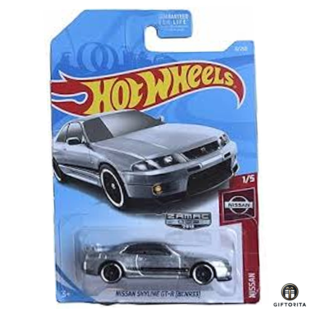 Hot Wheels Regular Nissan - Nissan Skyline GT-R [BCNR33] # Zamac - 1/5 & 6/250 - Silver