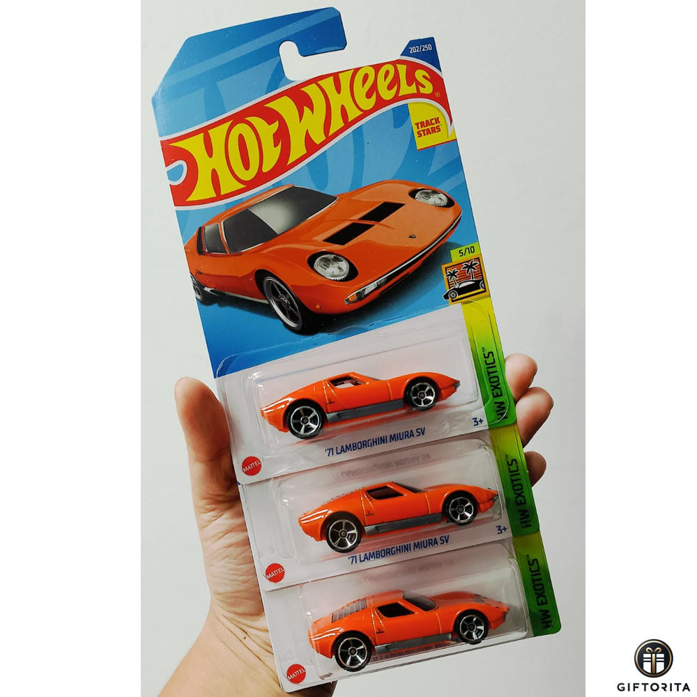 Hot Wheels Regular Set of 3 Car # 19 -  71 Lamborghini Miura SV