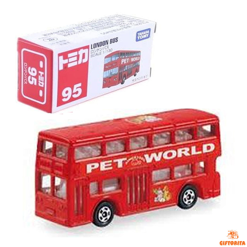 Die Cast 1: 130 – TOMICA Regular 95 – London Bus Pet World