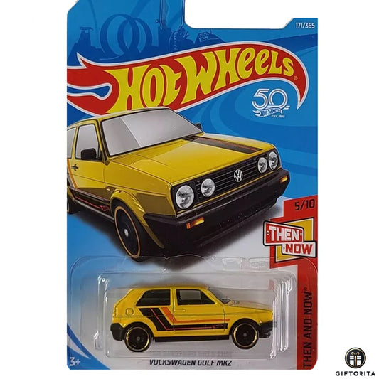 Hot Wheels Regular - Volkswagen Golf MK2 - 5/10  171/250 - Yellow