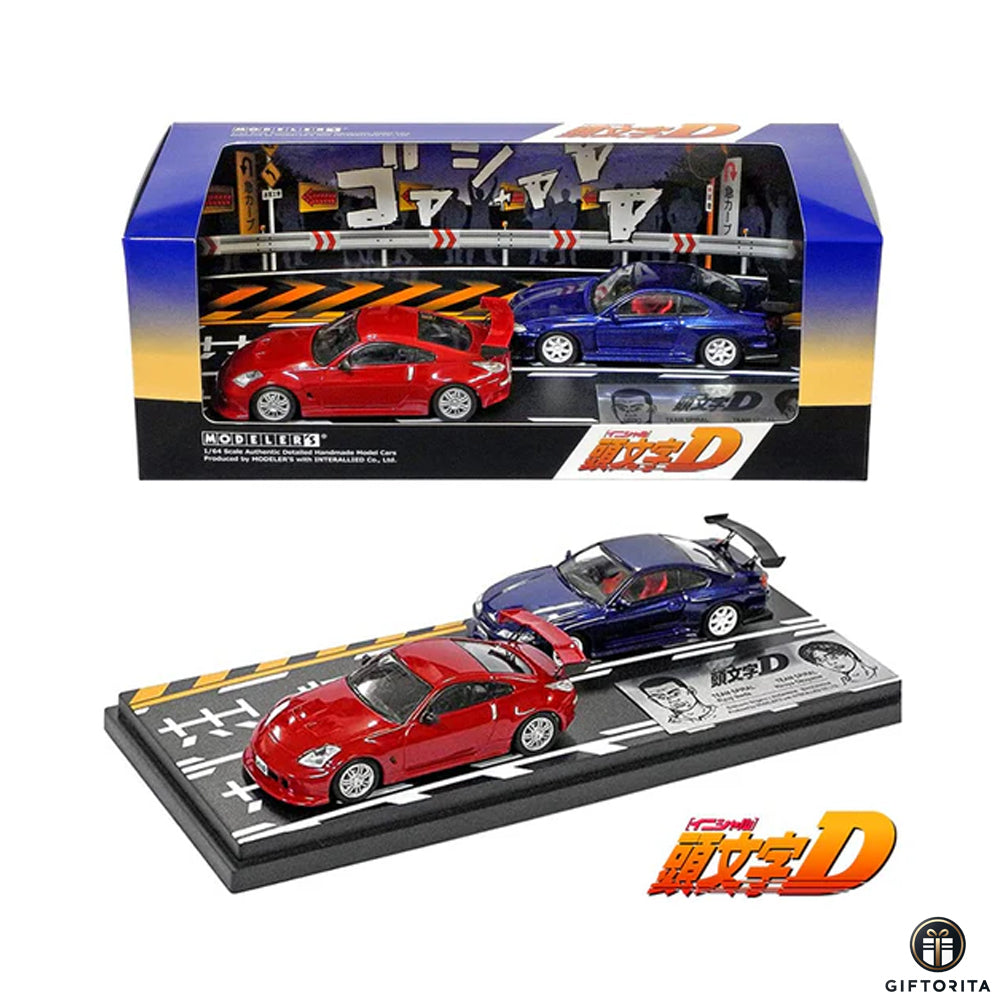 Initial D 1:64 Die Cast (P01218) – Modeler’s – Initial D Set Vol.4 Ryuji Ikeda Fairlady Z(Z33) & Hiroya Okuyama Silvia (S15)