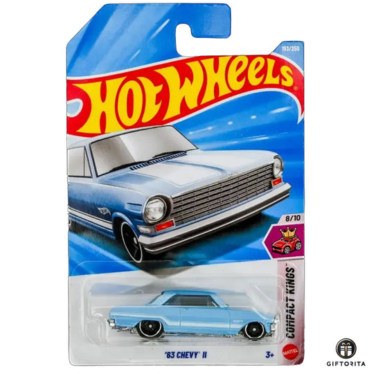 Hot Wheels Regular Chevy - 63 Chevy ll - 8/10 & 193/250 - Sky blue