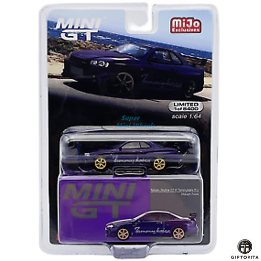 MINI GT 1:64 Die Cast # 616 (P00947) - Mijo Exclusives – Nissan Skyline GT-R Tommykaira R-z Midnight Purple