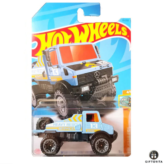 Hot Wheels Regular Mercedes – Mercedes-Benz Unimog 1300L  – 4/5 & 61/250  – Sky Blue