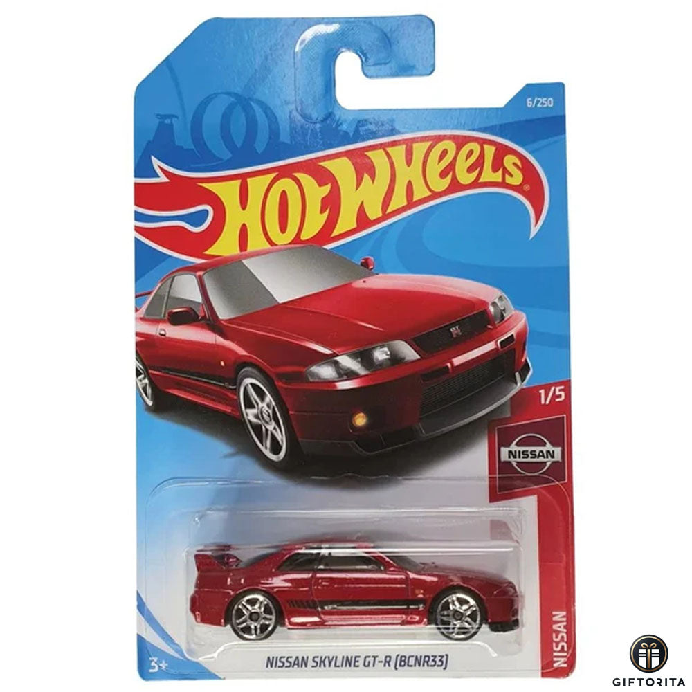 Hot Wheels Regular (LOOSE) P01211 - Nissan Skyline GT-R [BCNR33] - 1/5 & 6/250 - Maroon