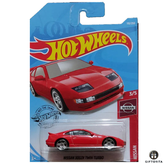 Hot Wheels Regular Nissan - Nissan 300ZX Twin Turbo - 3/5 & 110/250 - Red