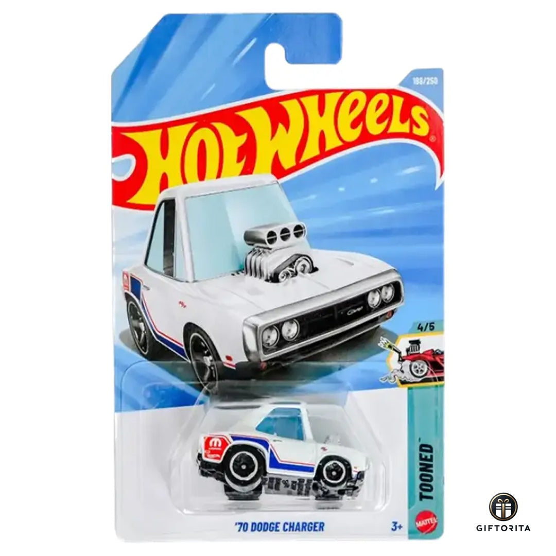 Hot Wheels Regular Dodge - '70 Dodge Charger - 4/5 & 188/250 - White