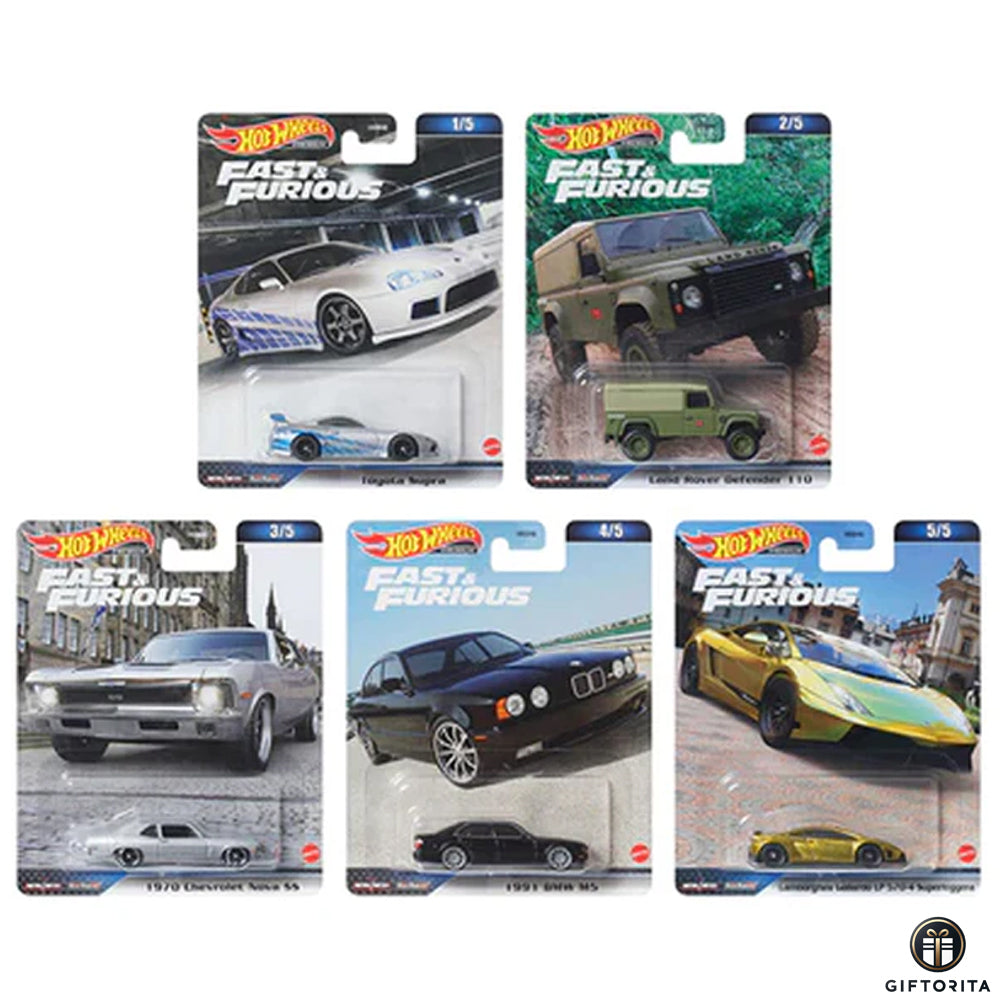 Hot Wheels Premium (P01169) – Fast and Furious 2023 Mix 4 D Case Set of 5