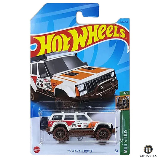 Hot Wheels Regular Jeep – 95 Jeep Cherokee (TH) – 4/5 & 176/250 – Off-White