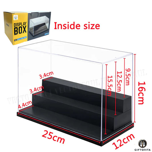 Display Case – LOONGWO – Clear Acrylic 25cm 3 Steps Case (P01210)