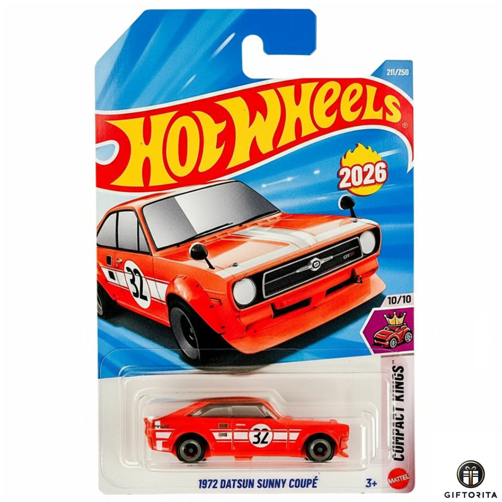 Hot Wheels Regular - 1972 Dutsun Sunny Coupe - 10/10 & 211/250 - Orange