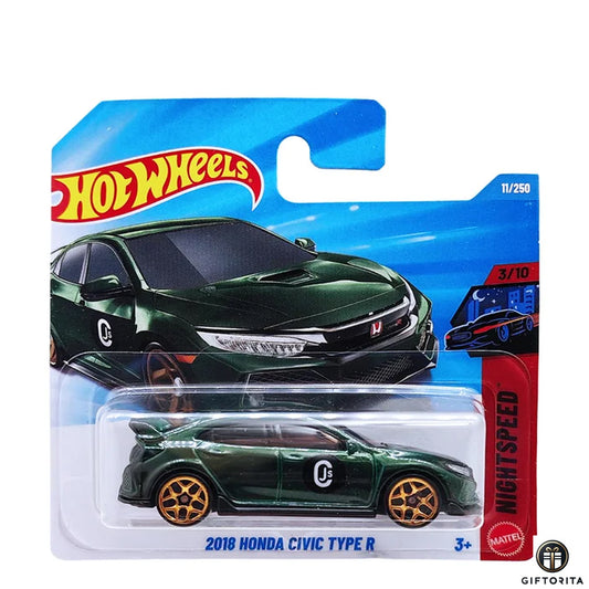 Hot Wheels Regular Short Card – 2018 HONDA CIVIC TYPE R - 3/10 & 11/250 - Green