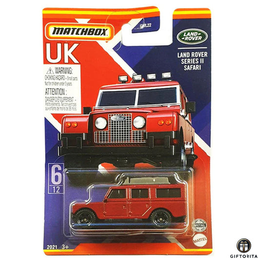 Matchbox Regular Card 2  (P00015)  – Land Rover Series II Safari UK Maroon 6/12